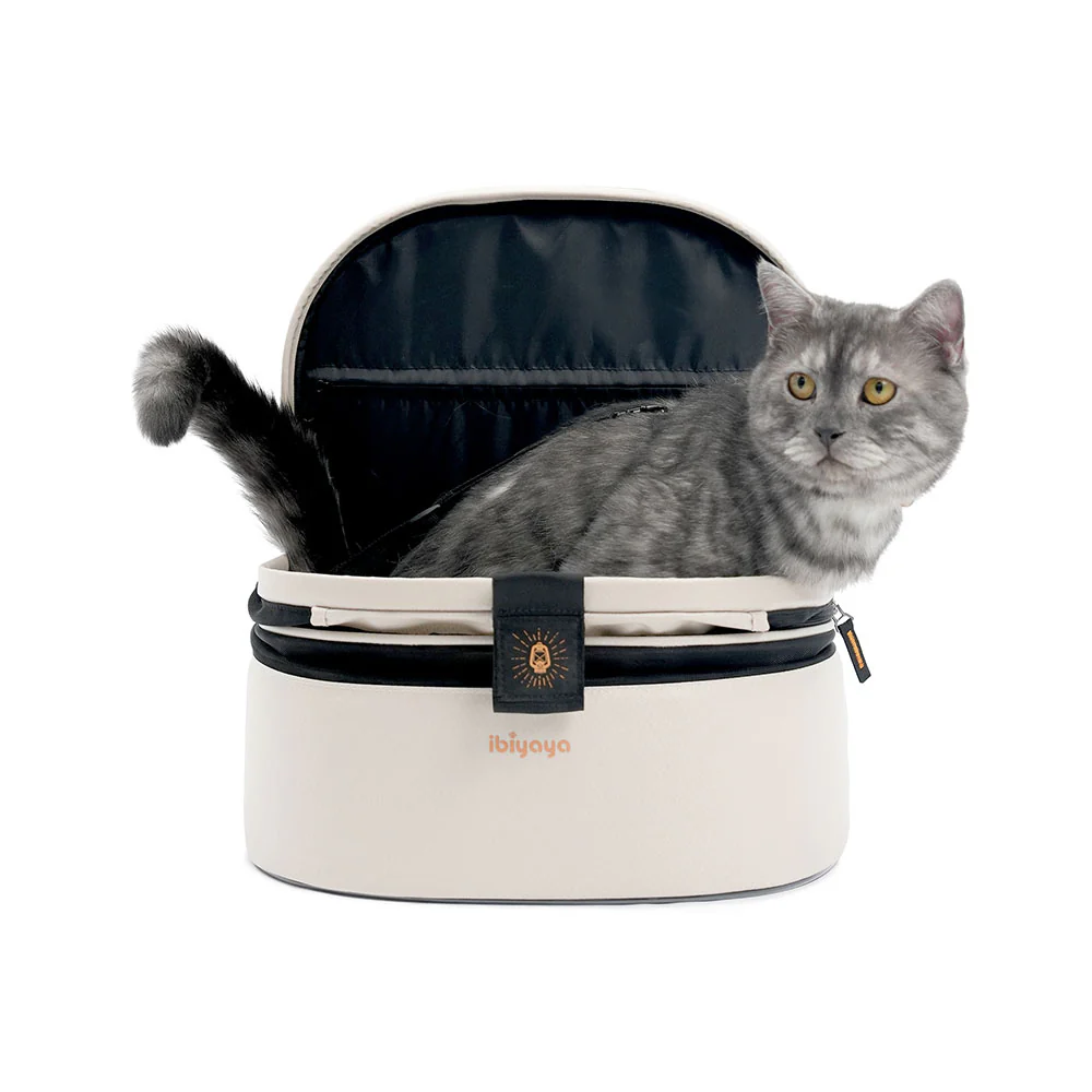 IBIYAYA Panorama Zipper-Free Small Pet Travel Carrier - Buttermilk - Image 7