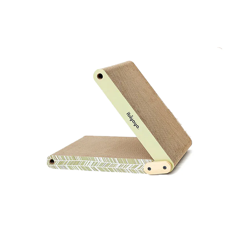 IBIYAYA Sage Green Fold-Out Cardboard Cat Scratcher - Image 2