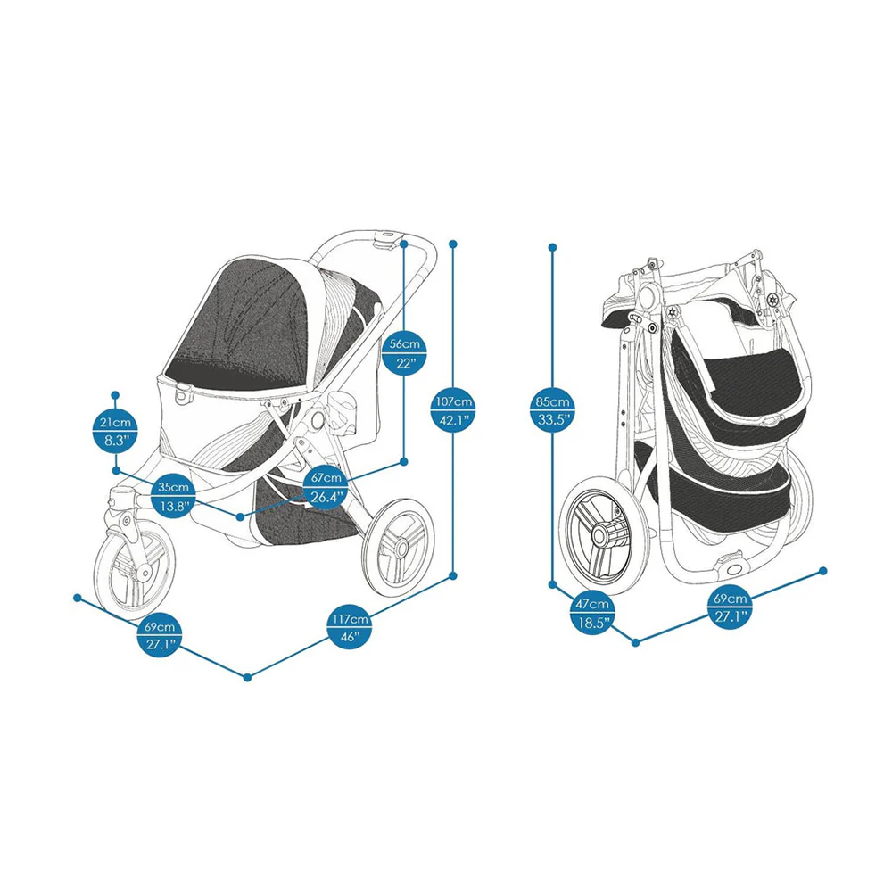IBIYAYA The Beast Pet Jogging Stroller - Image 5