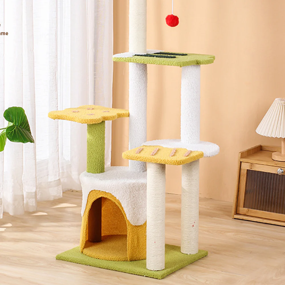 Ice Cream Multi-Level Sisal Cat House And Tree - Large 110x36x45cm - Image 5