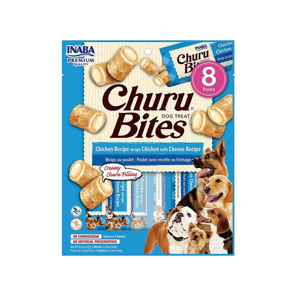 INABA Churu Bite Chicken Recipe Wraps Chicken with Cheese Recipe Dog Treats 8x12g - Image 3