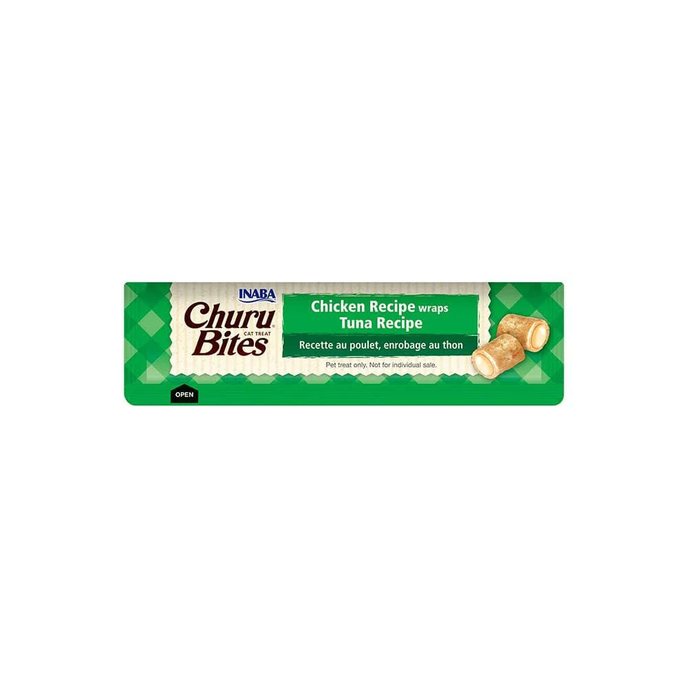 INABA Churu Bites Chicken Recipe Wraps Chicken with Tuna Recipe Dog Treats 8x12g - Image 2