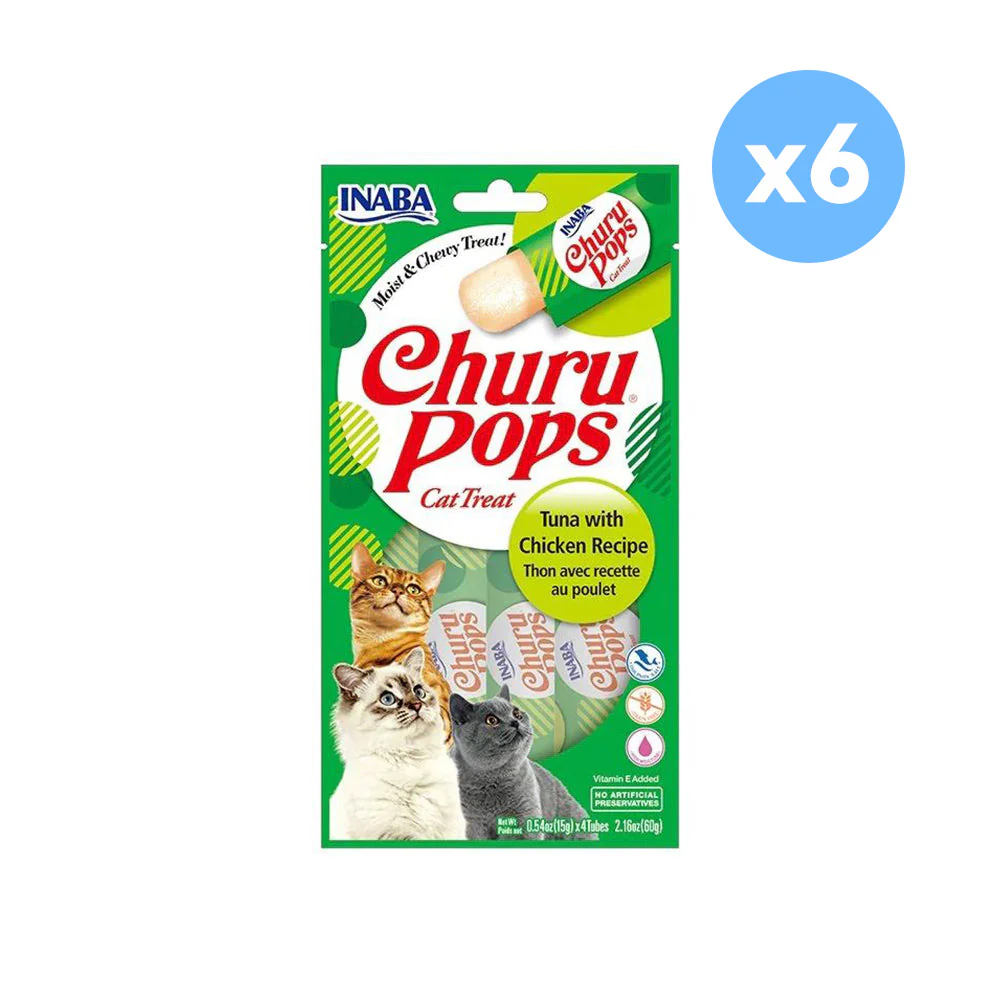 INABA Churu Pops Tuna with Chicken Recipe Cat Treats - Image 2