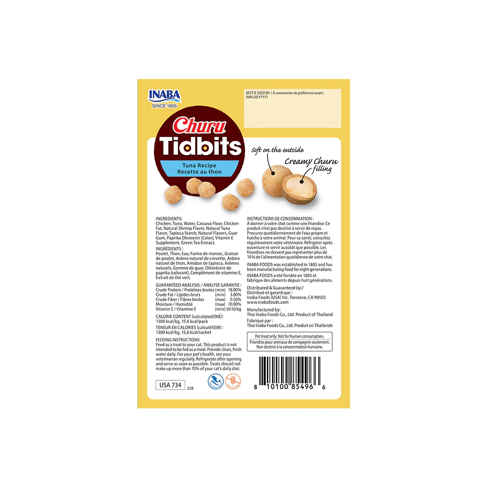 INABA Churu Tidbits Tuna Recipe (12g x 8) USA-734 - Image 2