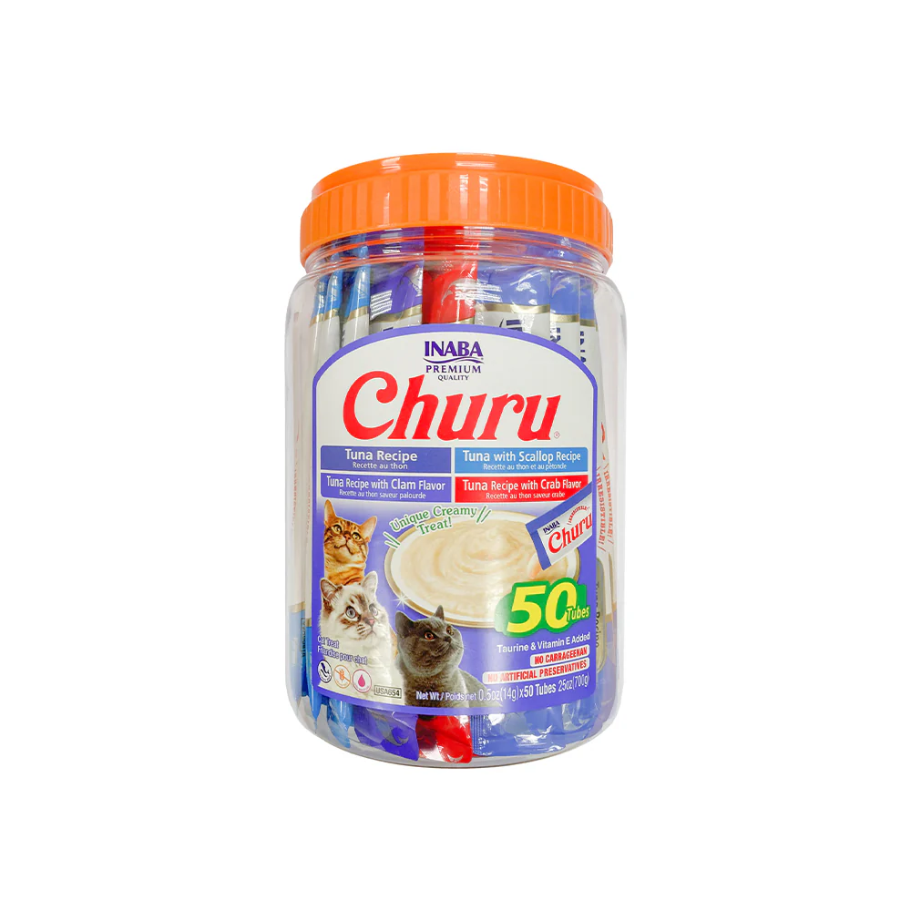 INABA Churu Tuna Seafood Varieties 700g (14g x 50) USA-654B