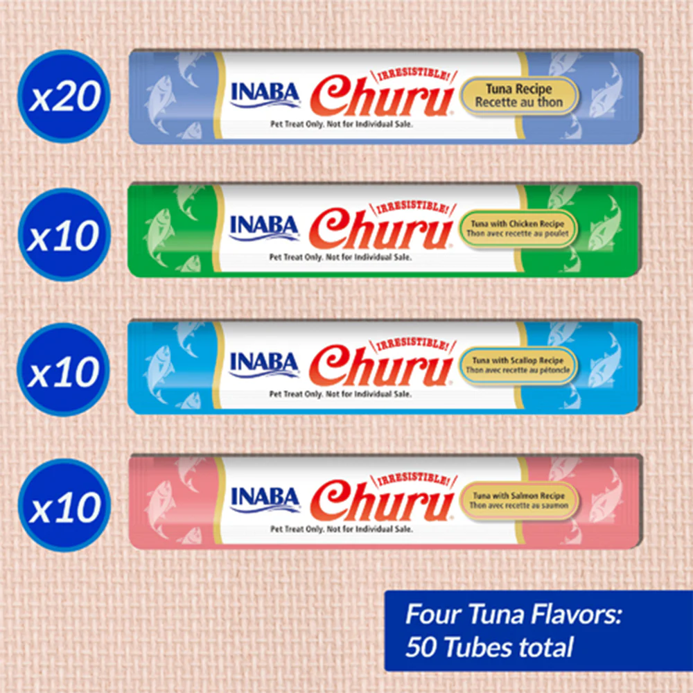 INABA Churu Tuna Varieties Box 50 Tubes 700g (14g x 50) USA-651BX - Image 4