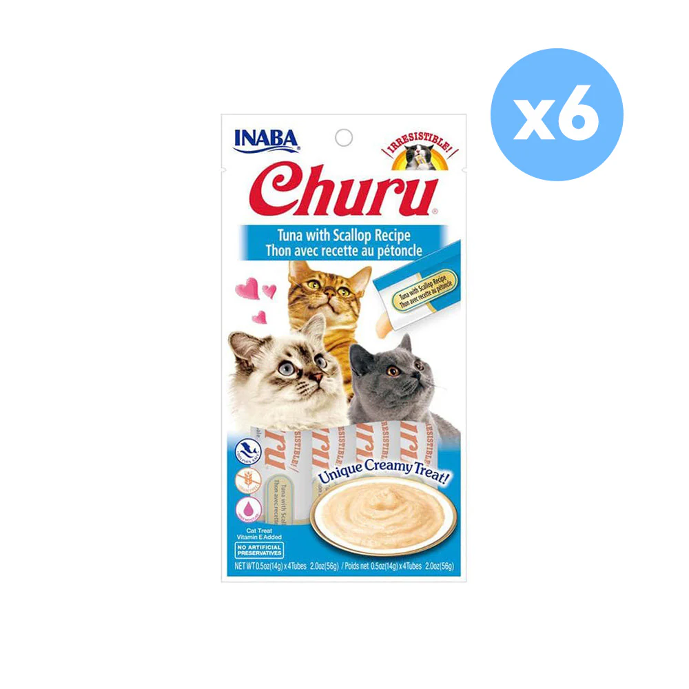 INABA Churu Tuna with Scallop Recipe Wet Cat Treats - Image 3