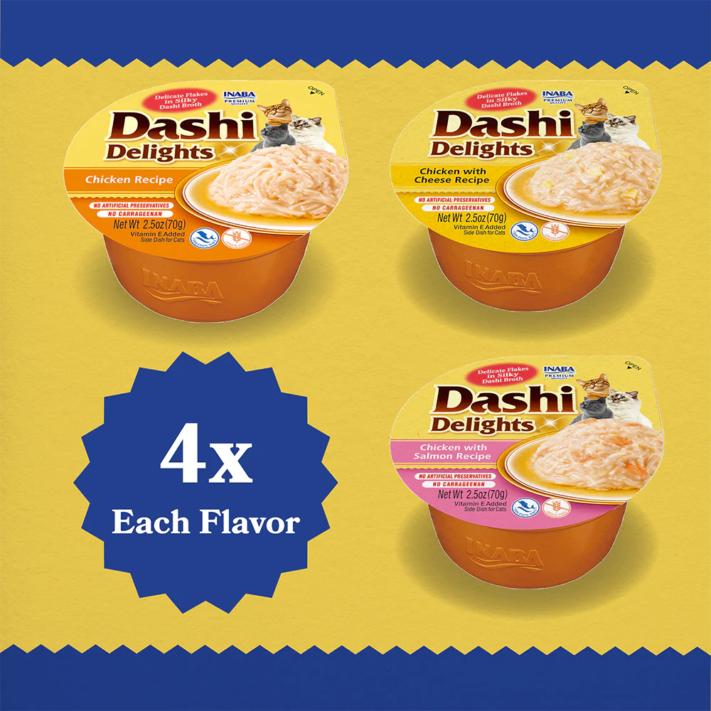INABA Dashi Delights Chicken Variety Pack 12 Cups 420g (35g x 12) USA-873 - Image 3