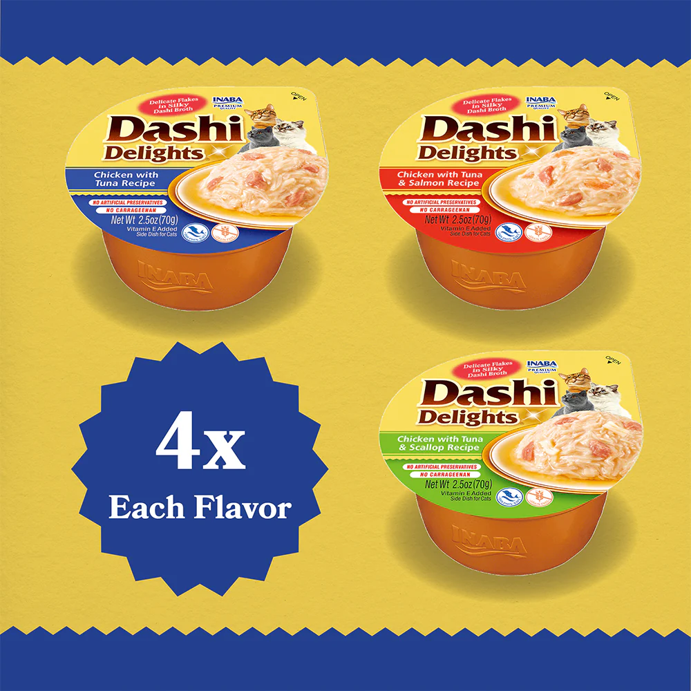 INABA Dashi Delights Tuna Variety Pack 12 Cups 420g (35g x 12) USA-871 - Image 4