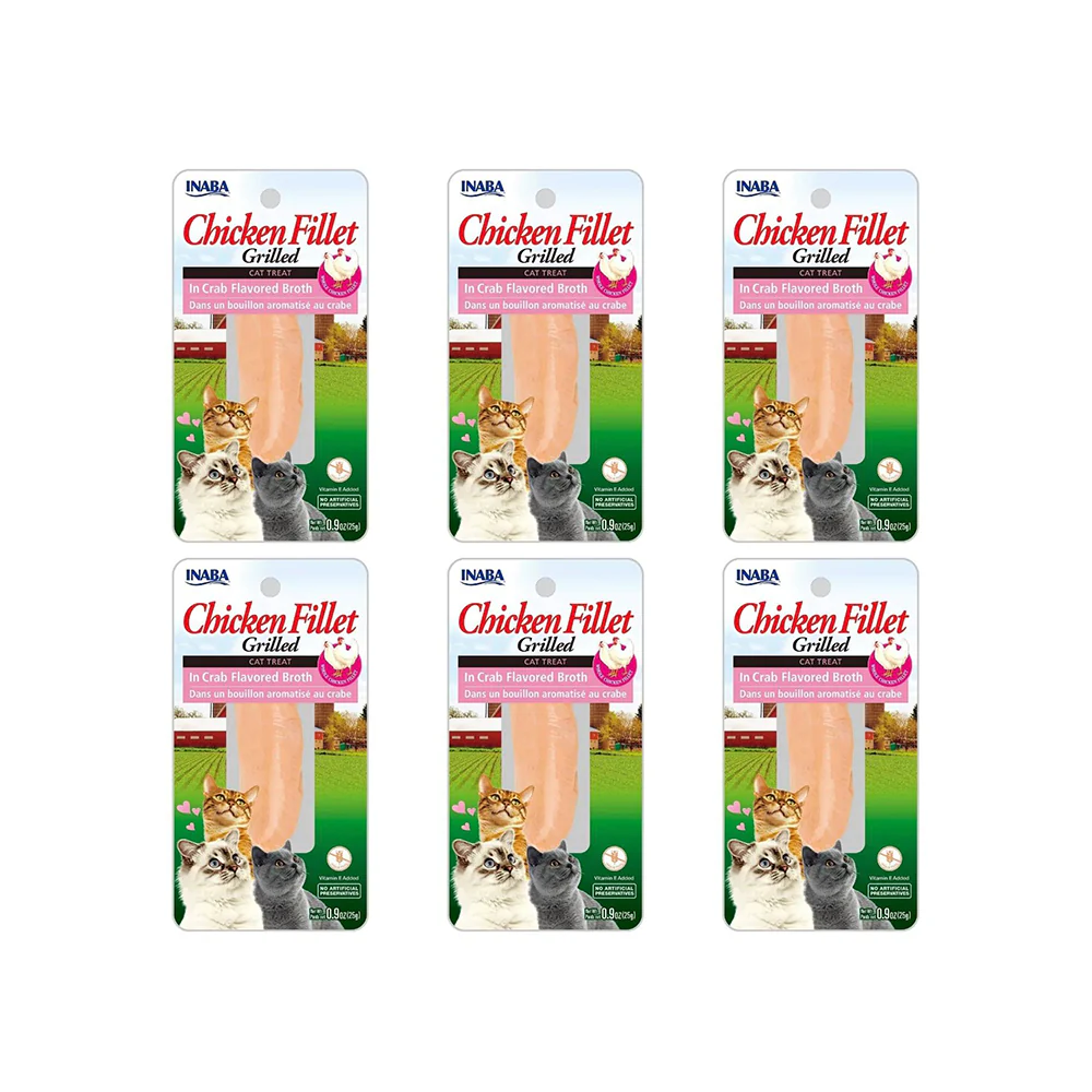 INABA Grilled Chicken Fillet In Crab Flavored Broth Cat Treats 25g - Image 2