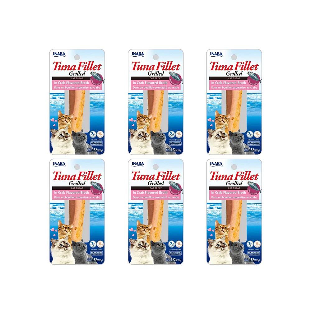 INABA Grilled Tuna Fillet In Crab Flavored Broth Cat Treats 15g - Image 2