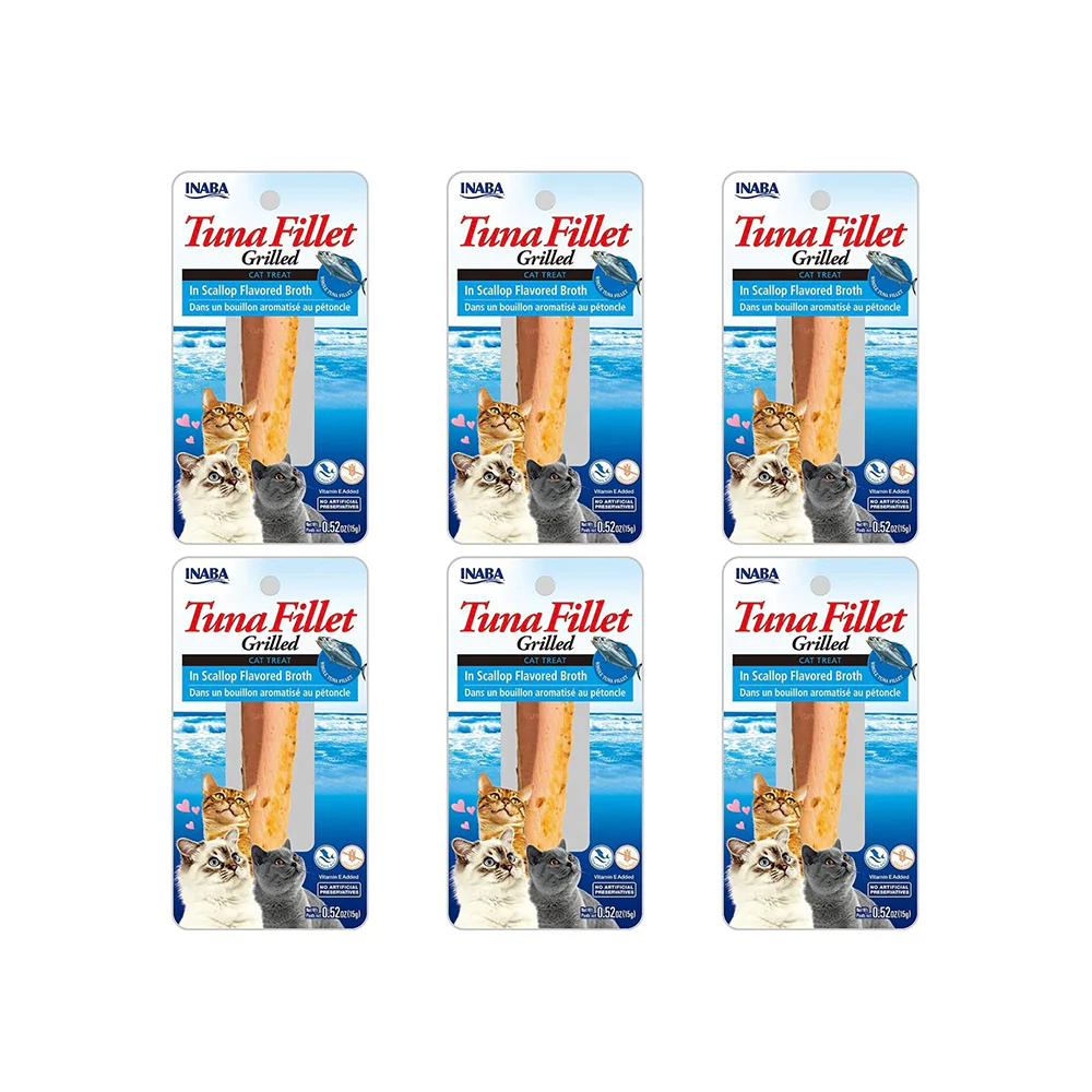 INABA Grilled Tuna Fillet In Scallop Flavored Broth Cat Treats 15g - Image 2