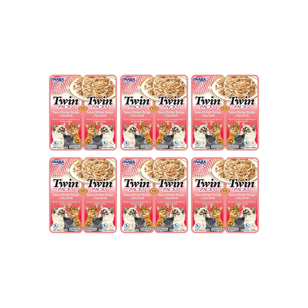 INABA Twin Packs Tuna with Chicken in Tuna Flavored Broth Cat Treats 2x40g - Image 7