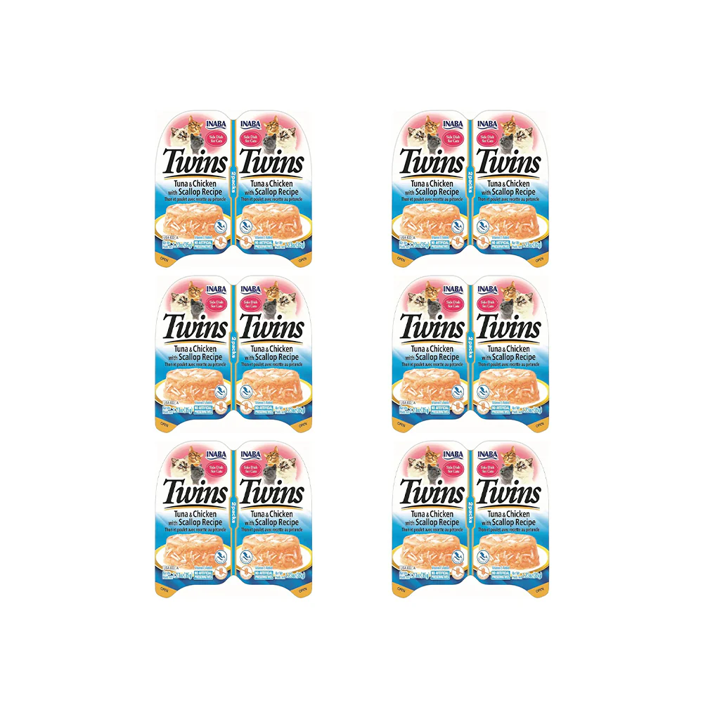 INABA Twins Tuna & Chicken with Scallop Recipe Jelly Cat Treats 2x35g - Image 6