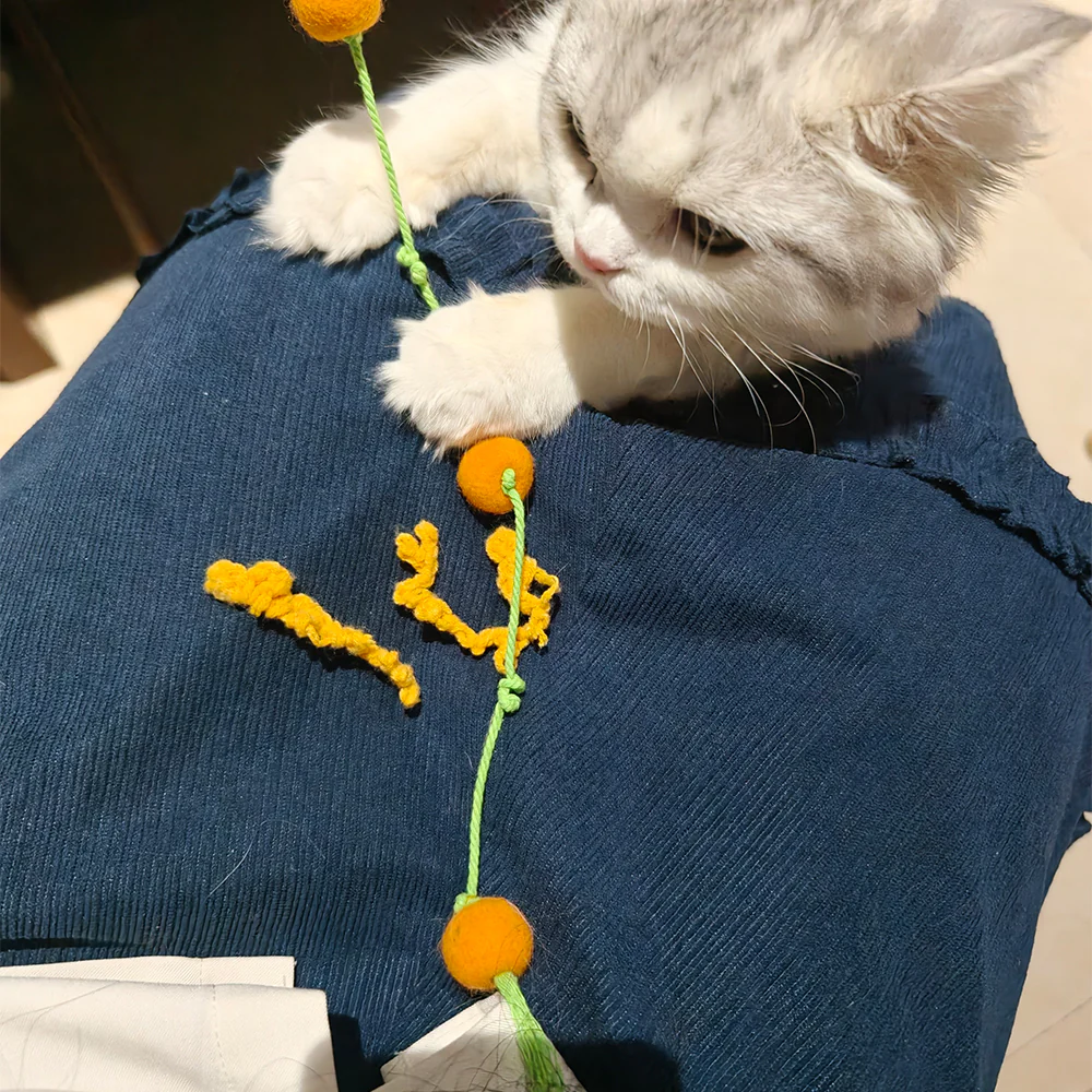 Interactive Cat Teaser Wand With Bell - Durable Long Rod Toy - Image 14