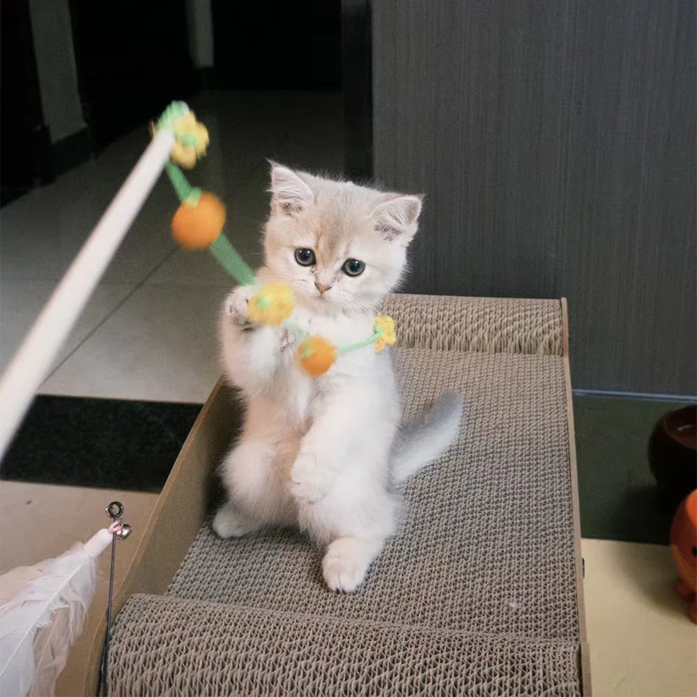 Interactive Cat Teaser Wand With Bell - Durable Long Rod Toy - Image 15