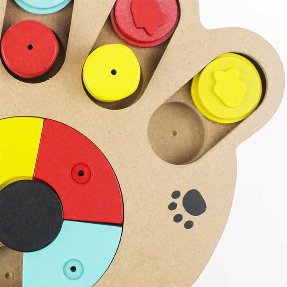 Interactive Treat Enrichment Wooden Dog Puzzle Toy - Image 10