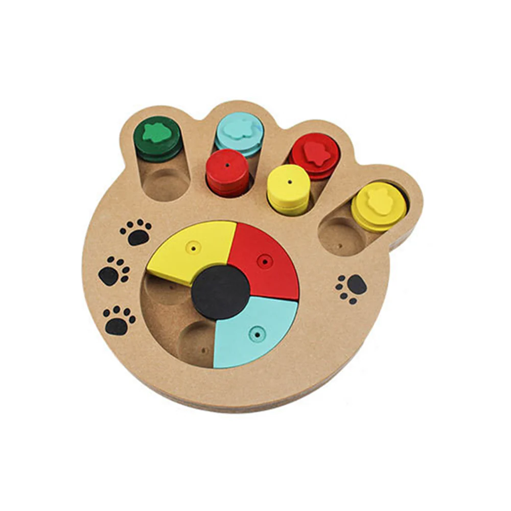 Interactive Treat Enrichment Wooden Dog Puzzle Toy - Image 2