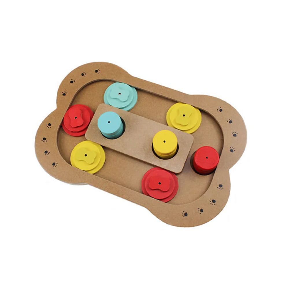 Interactive Treat Enrichment Wooden Dog Puzzle Toy - Image 4