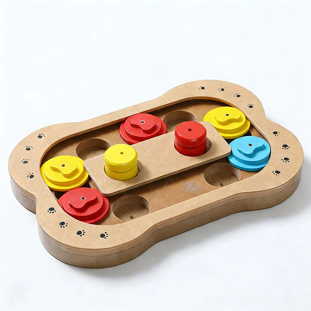 Interactive Treat Enrichment Wooden Dog Puzzle Toy - Image 5