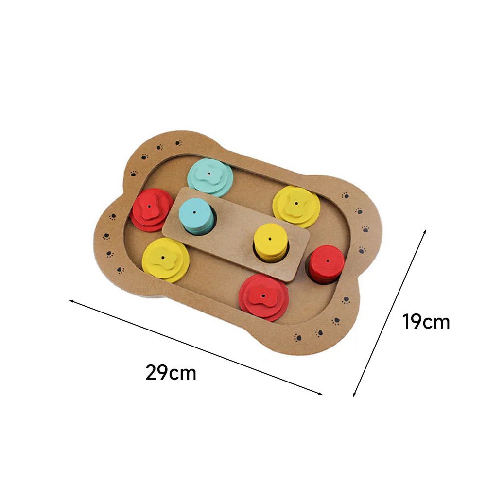 Interactive Treat Enrichment Wooden Dog Puzzle Toy - Image 6