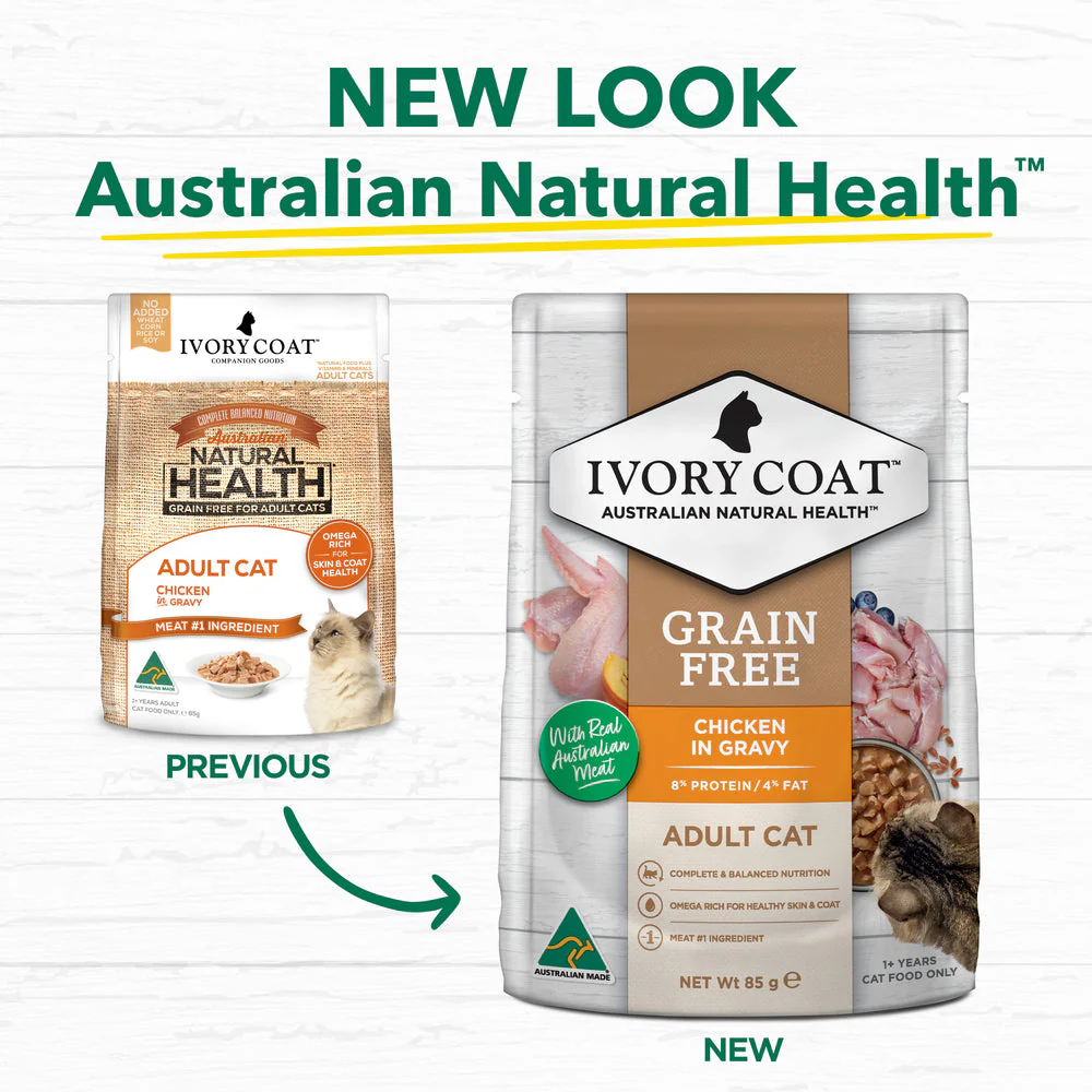 IVORY COAT Grain Free Chicken Gravy Adult Wet Cat Food 85g x 12 - Image 2