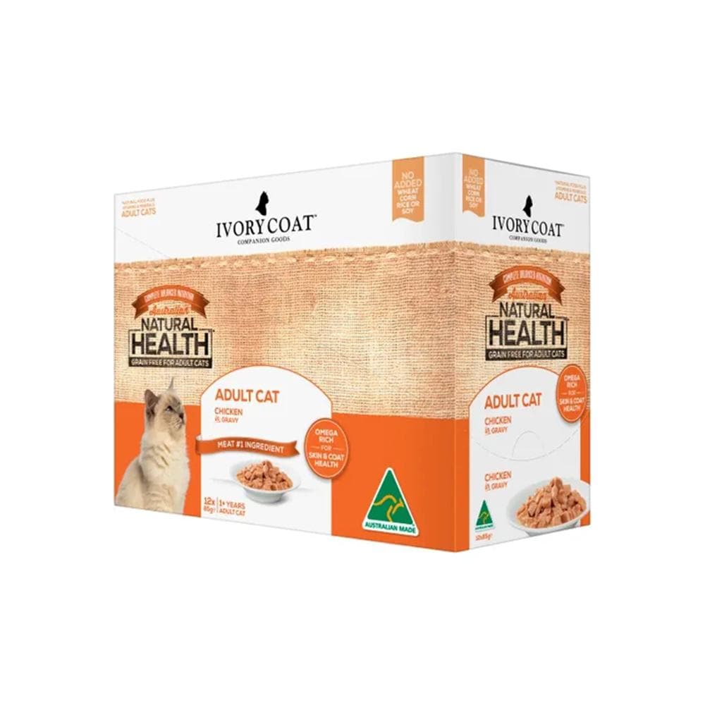 IVORY COAT Grain Free Chicken Gravy Adult Wet Cat Food 85g x 12 - Image 3
