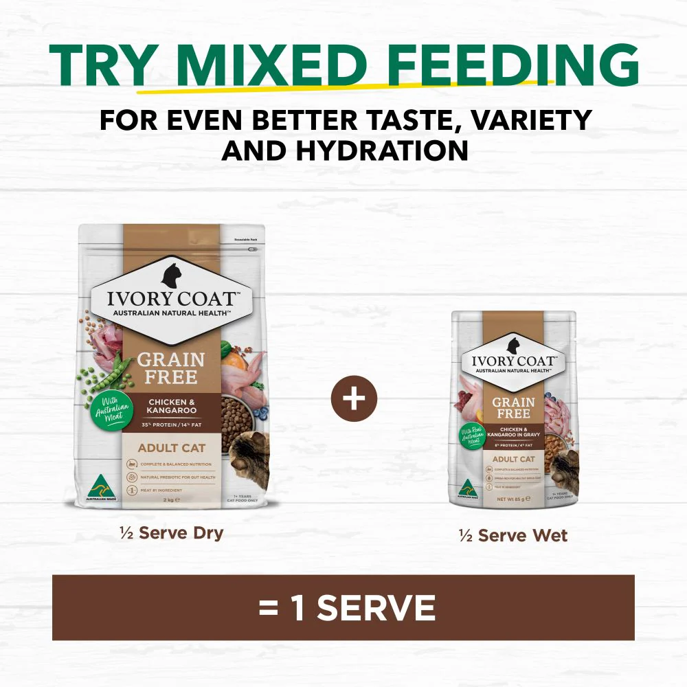 IVORY COAT Grain Free Chicken & Kangaroo Adult Cat Food 2kg - Image 12