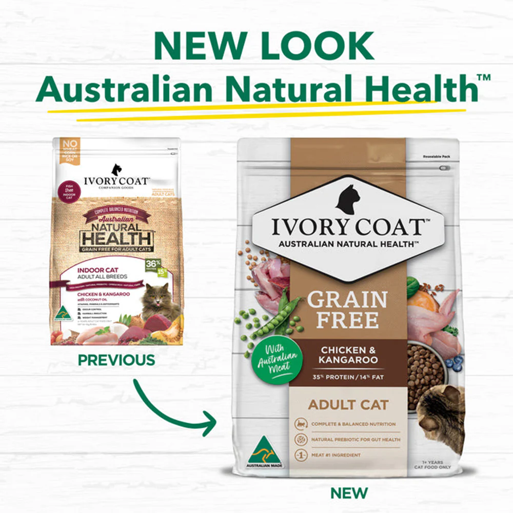 IVORY COAT Grain Free Chicken & Kangaroo Adult Cat Food 2kg - Image 3