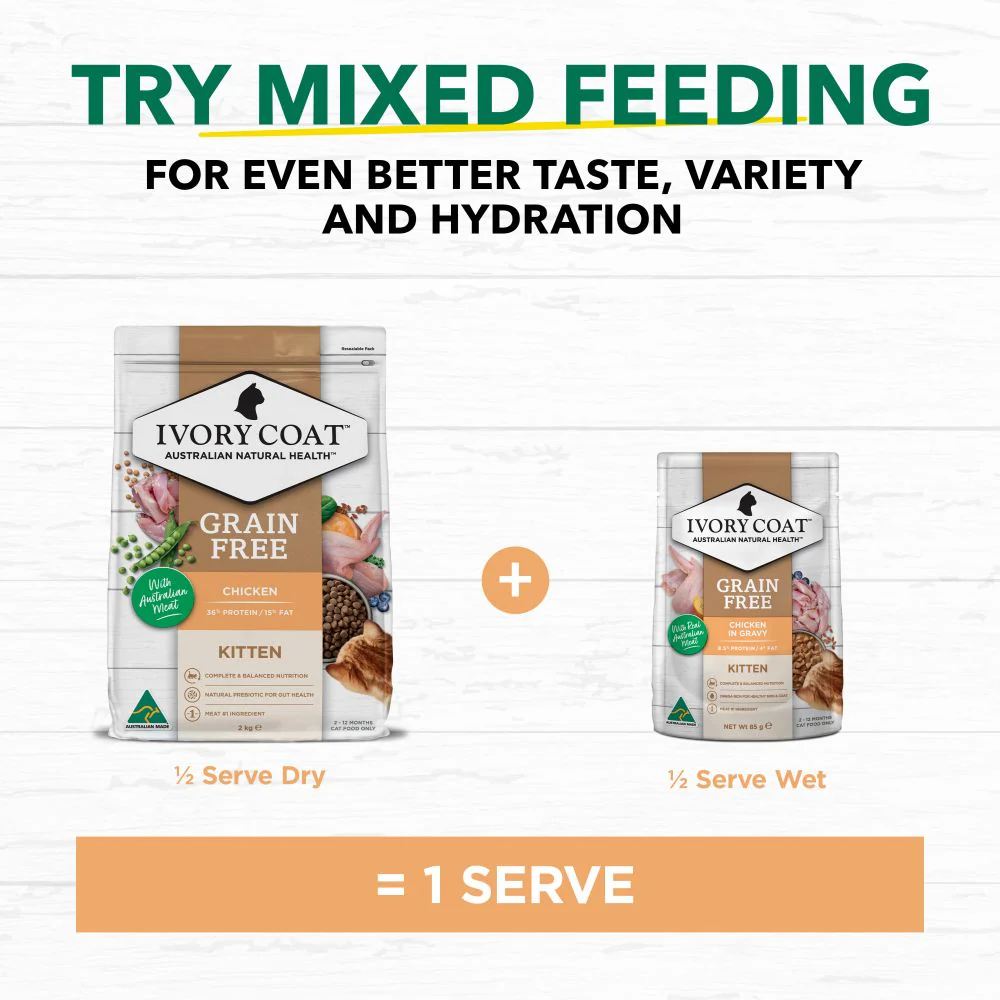 IVORY COAT Grain Free Chicken Kitten Cat Food 2kg - Image 12