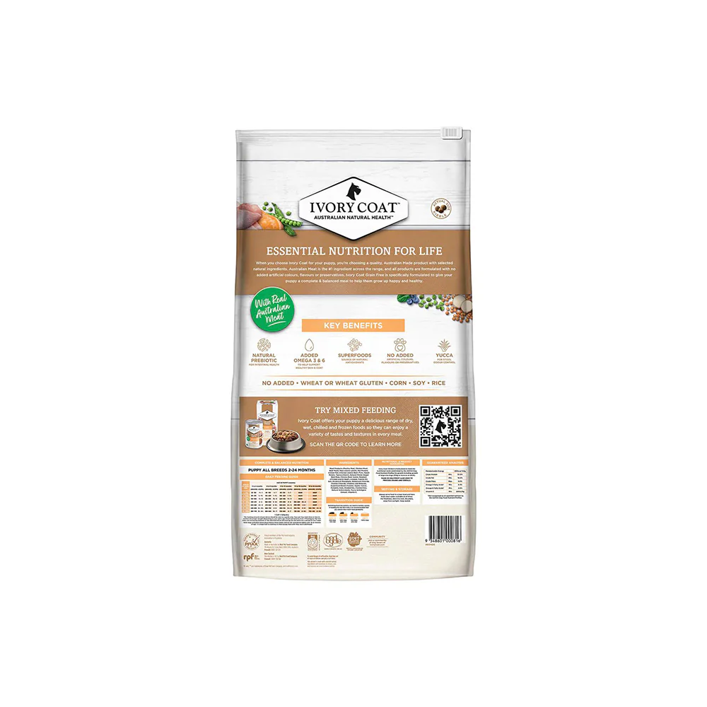 IVORY COAT Grain Free Chicken Puppy Dog Food 13kg - Image 2