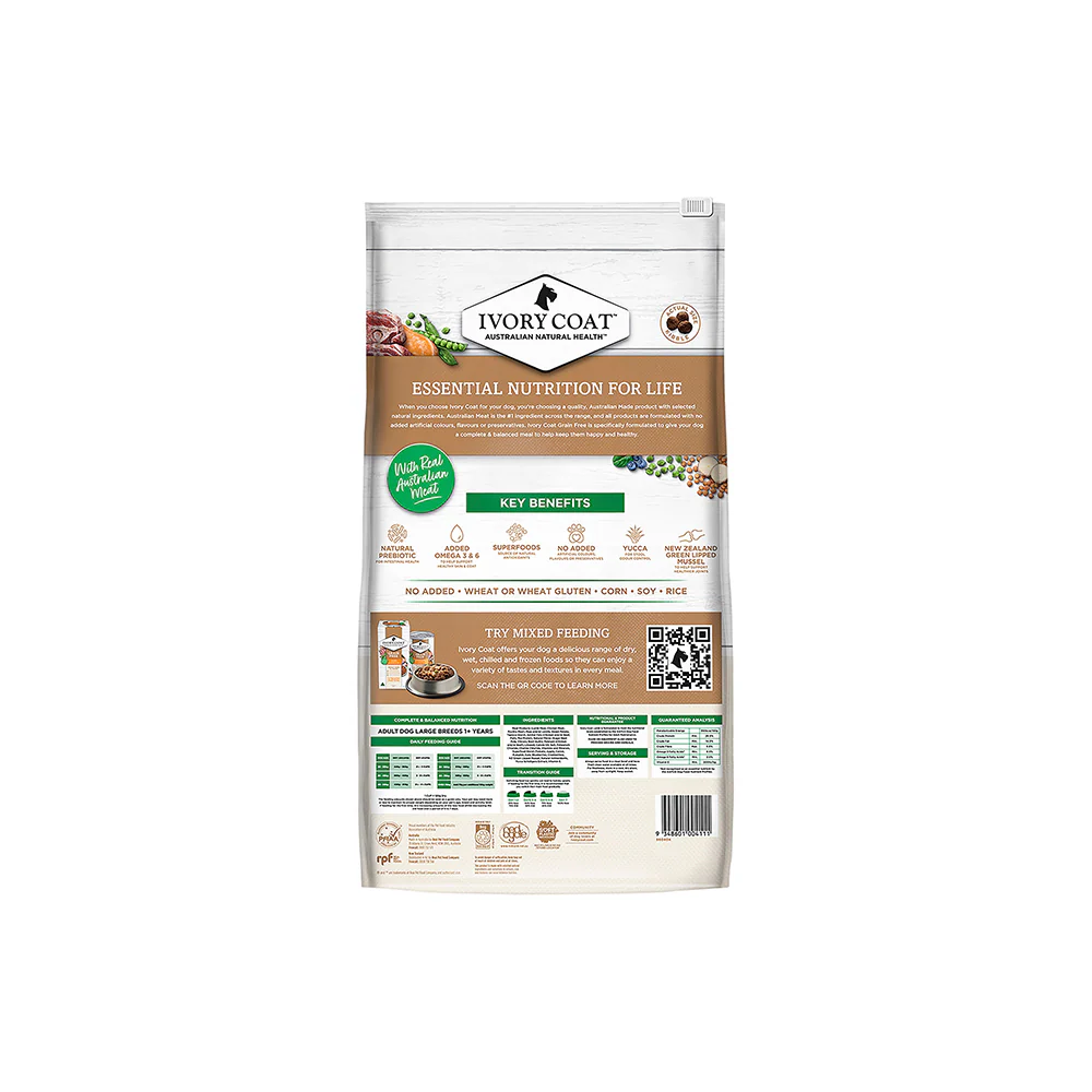 IVORY COAT Grain Free Lamb Adult Large Breed Dog Food 13kg - Image 2