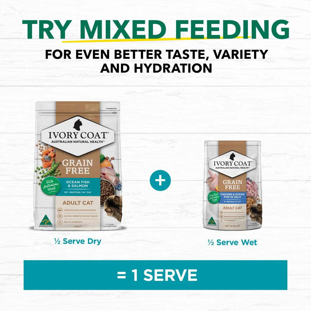 IVORY COAT Grain Free Ocean Fish & Salmon Adult Cat Food 2kg - Image 12
