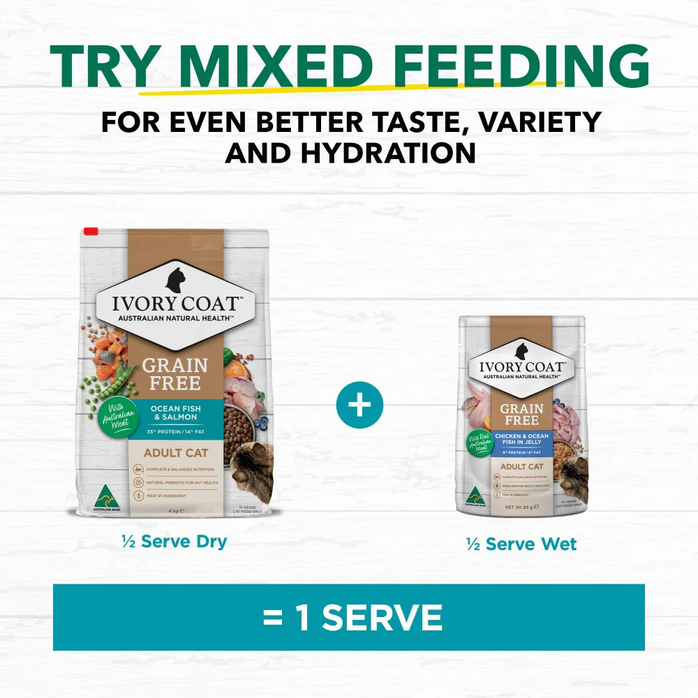 IVORY COAT Grain Free Ocean Fish & Salmon Adult Cat Food 4kg - Image 12