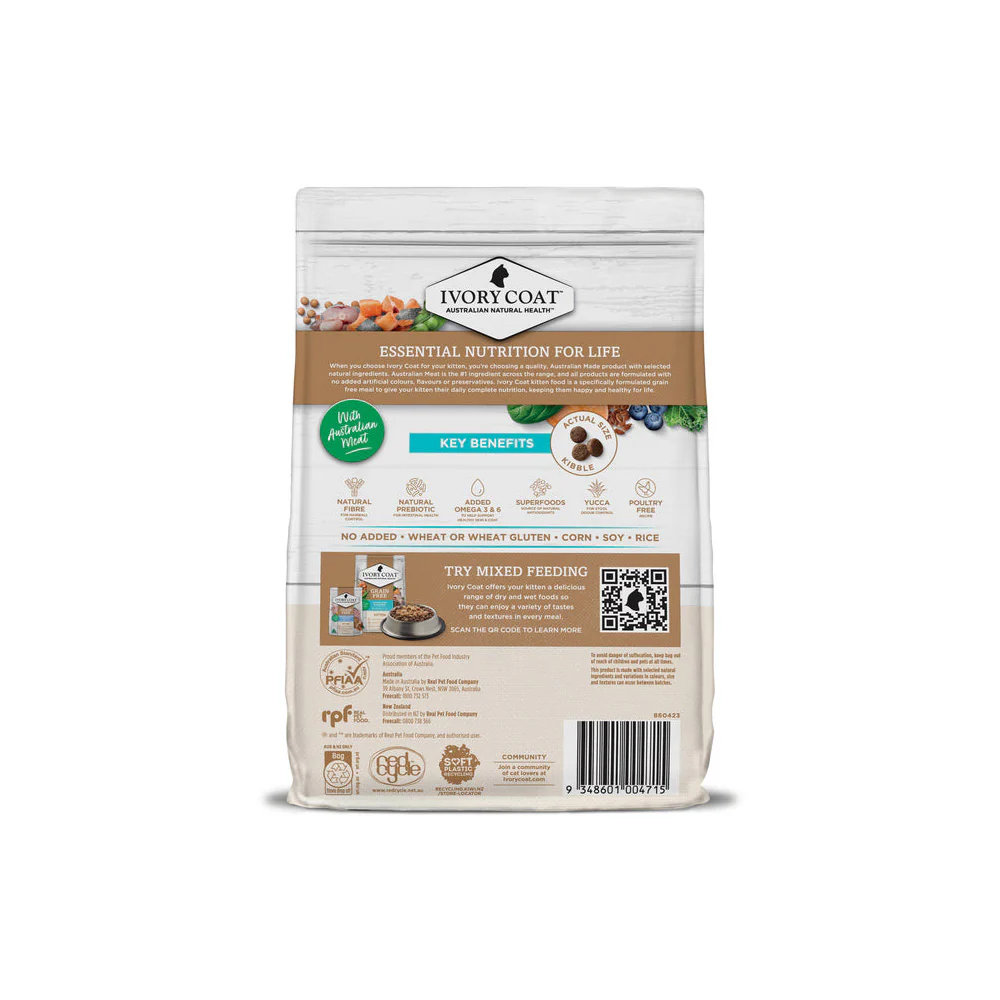 IVORY COAT Grain Free Ocean Fish & Salmon Kitten Cat Food 2kg - Image 2