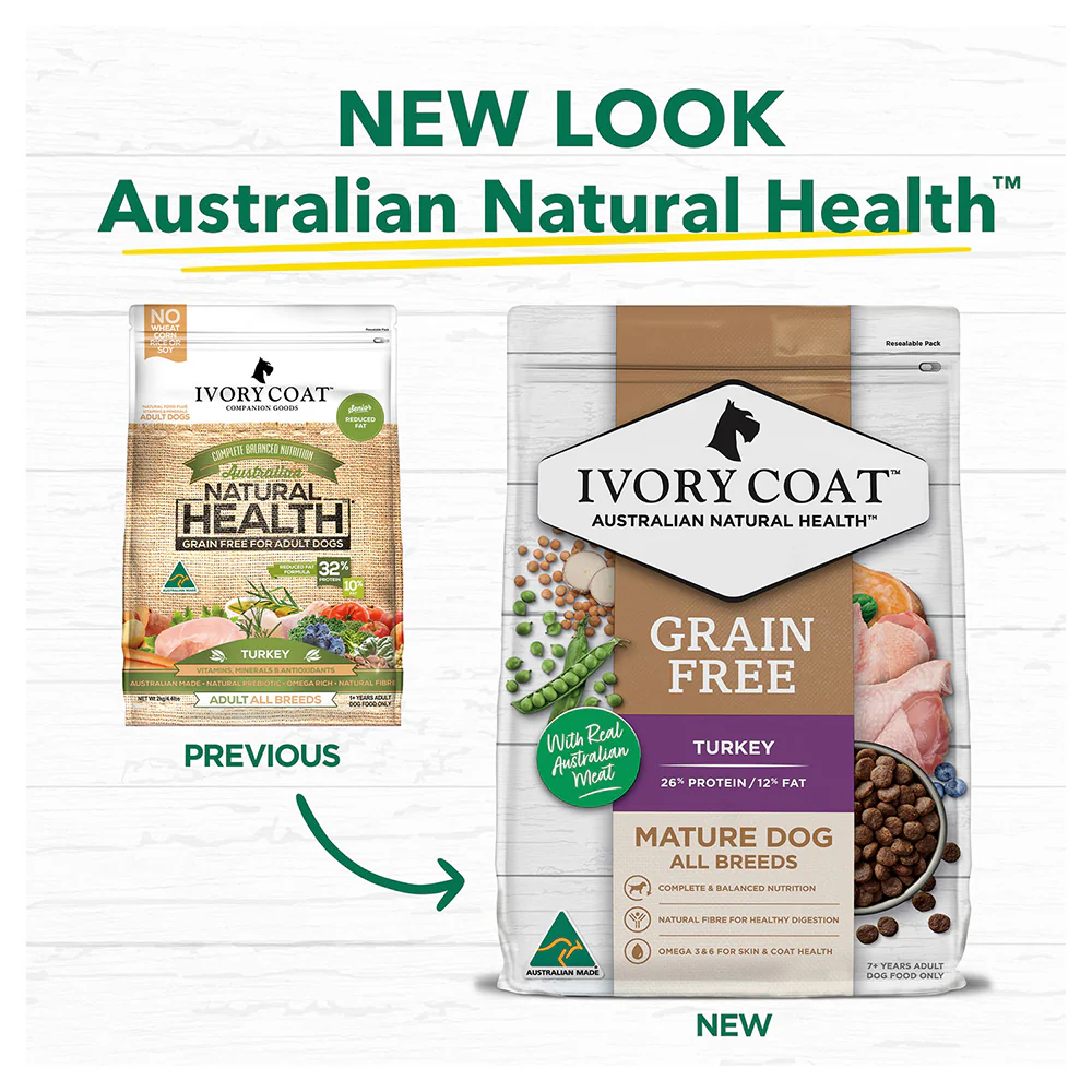 IVORY COAT Grain Free Turkey Mature Dog Food 2kg - Image 2