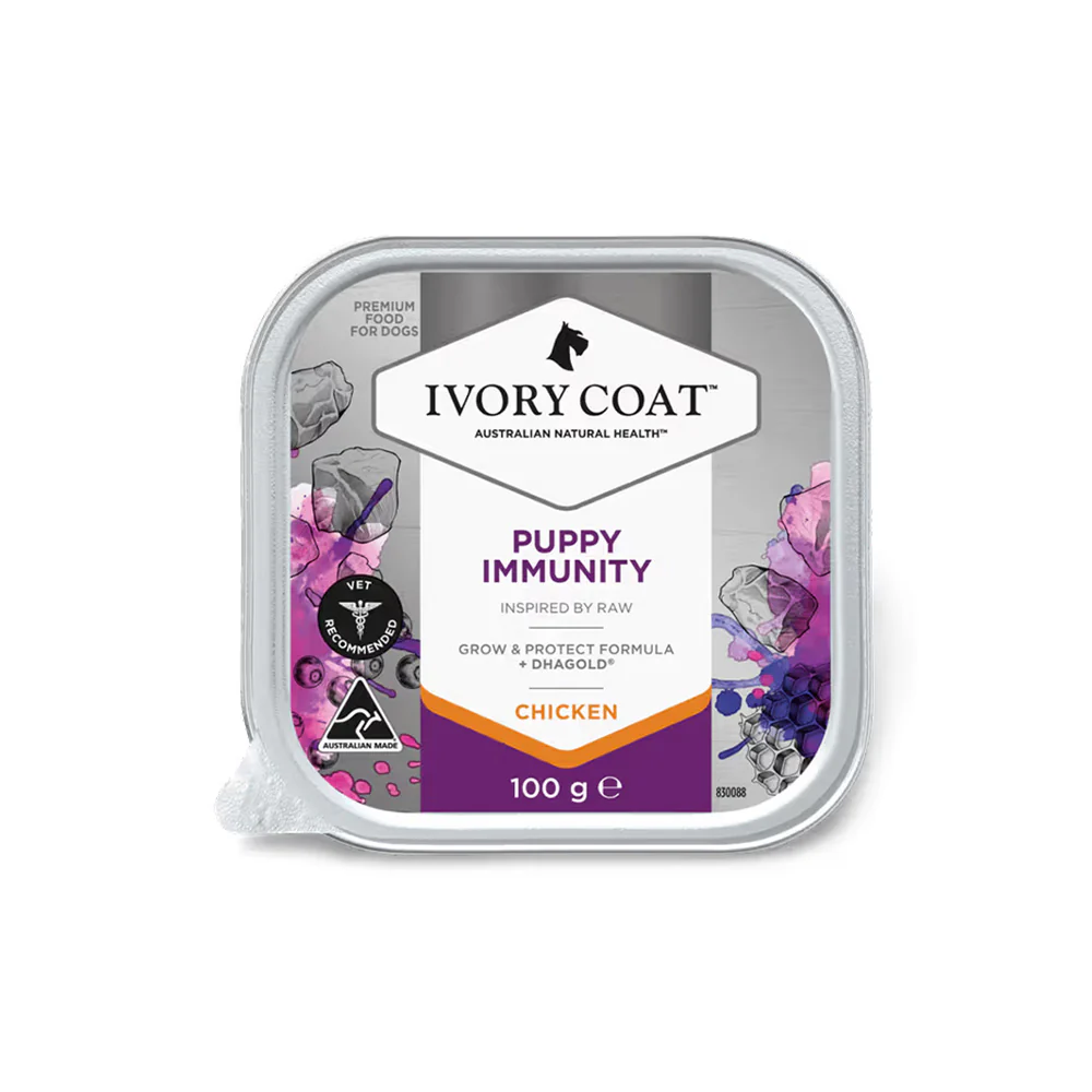 IVORY COAT Inspired By Raw Immunity Wet Puppy Food 100g x 9 - Image 3