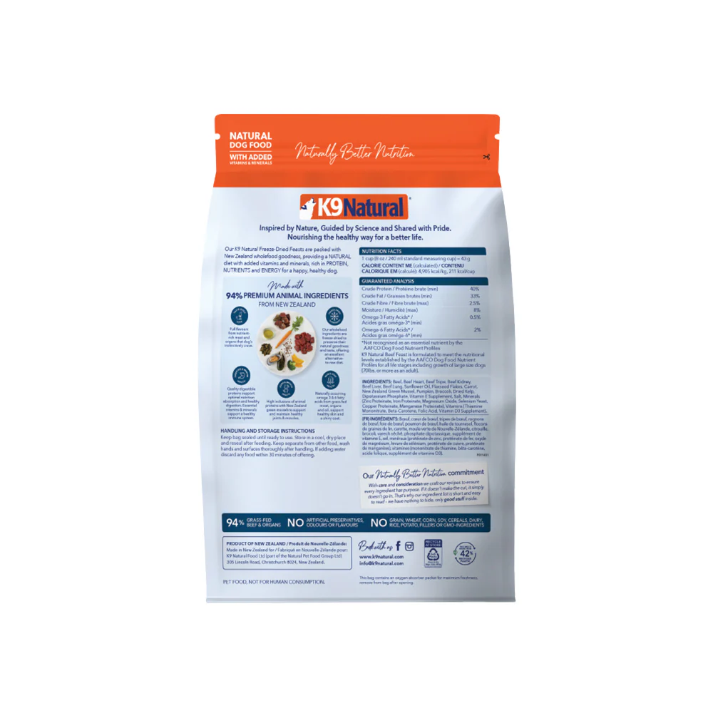 K9 NATURAL Beef Freeze Dried Dog Food - Image 6