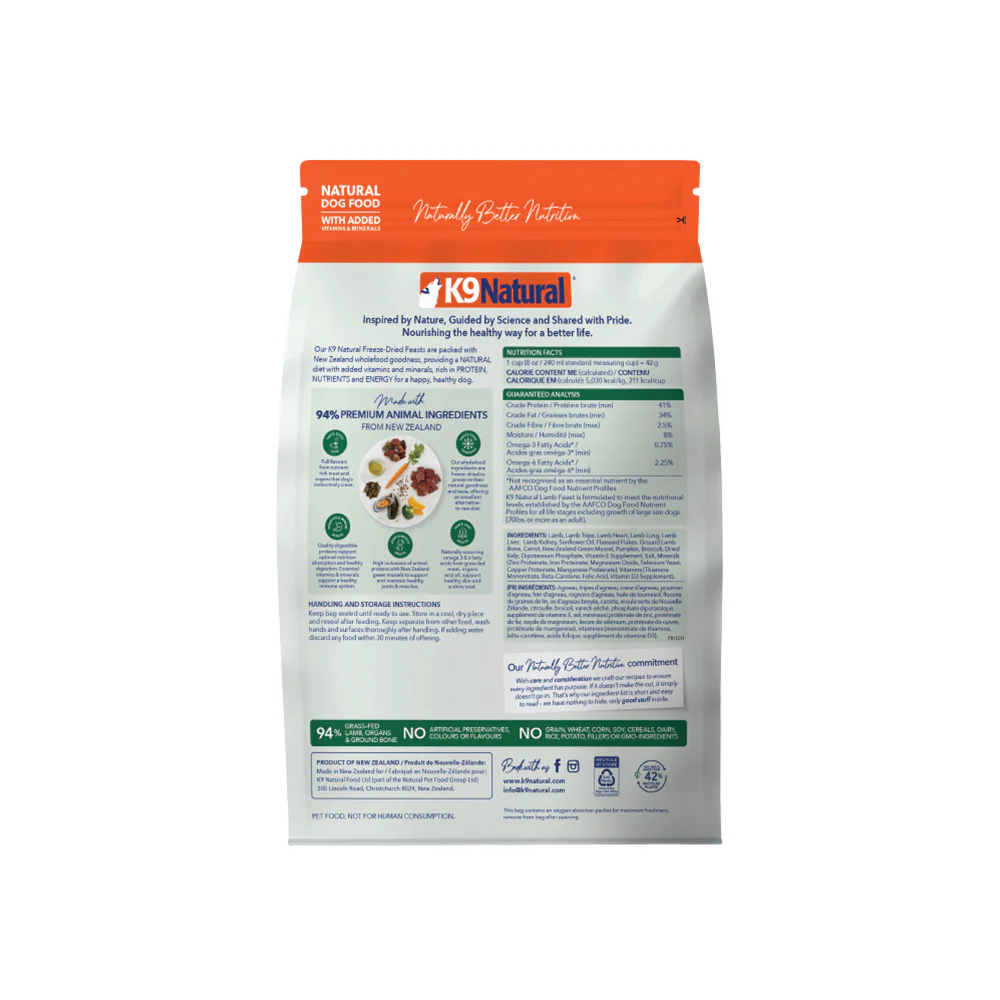 K9 NATURAL Lamb Freeze Dried Dog Food - Image 6