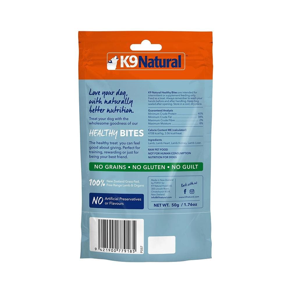 K9 NATURAL Lamb Healthy Bites Dog Treats 50g - Image 2
