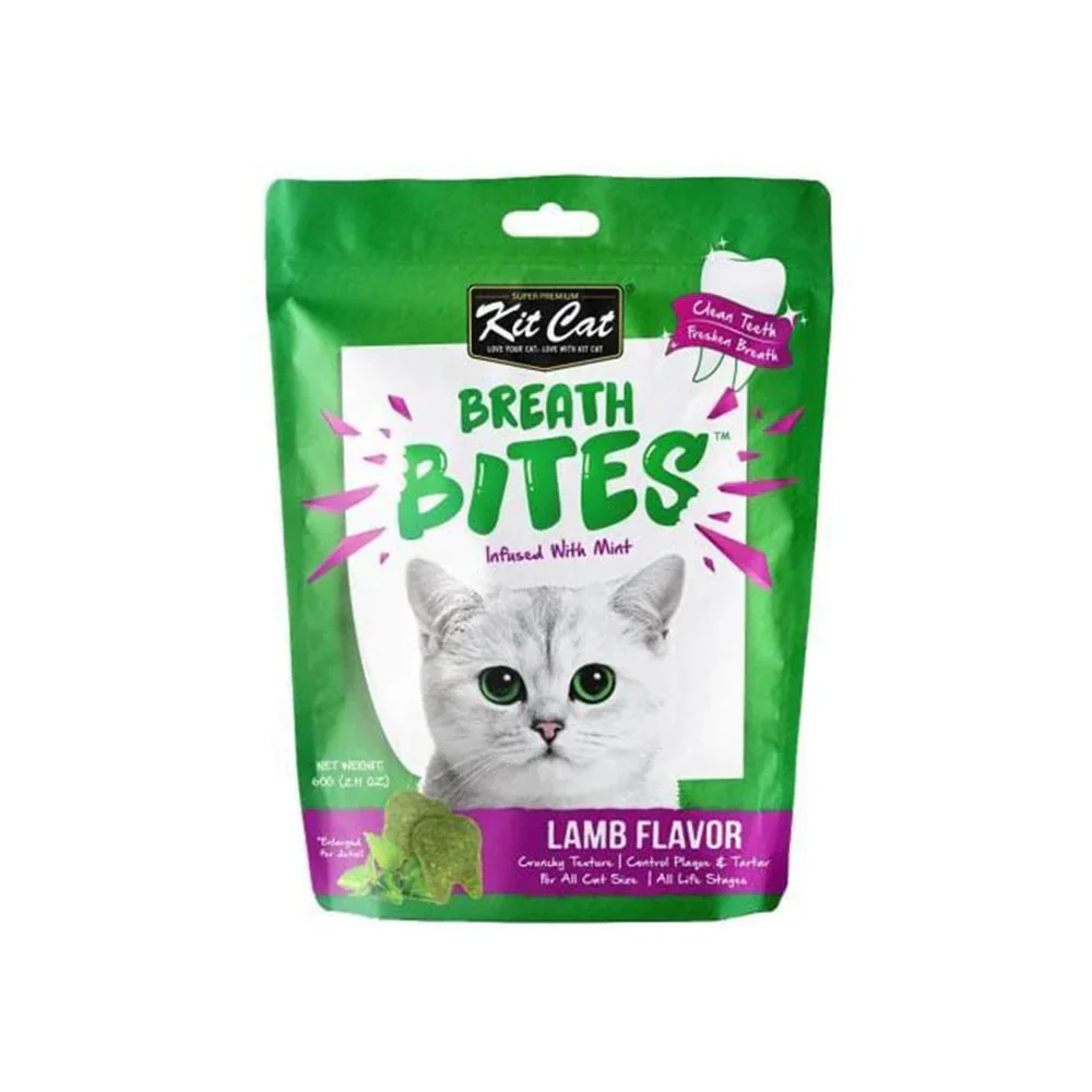 KIT CAT Breath Bites Lamb Cat Treats 60g