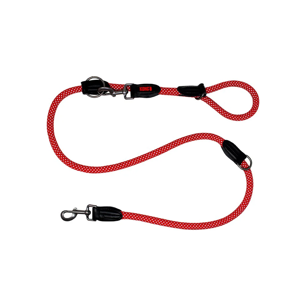 KONG Adjustable Rope Red Leashes