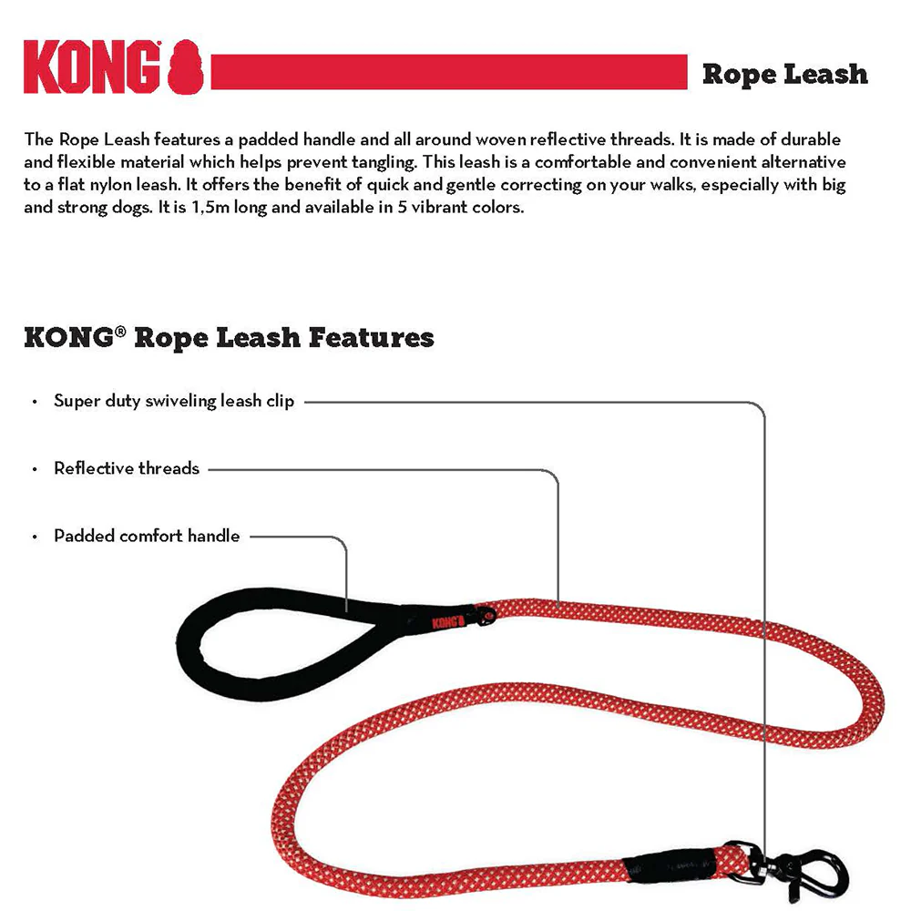 KONG Rope Red Leashes - Image 2