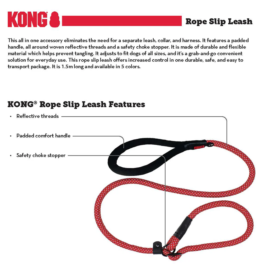 KONG Slip Rope Black Leashes - Image 2
