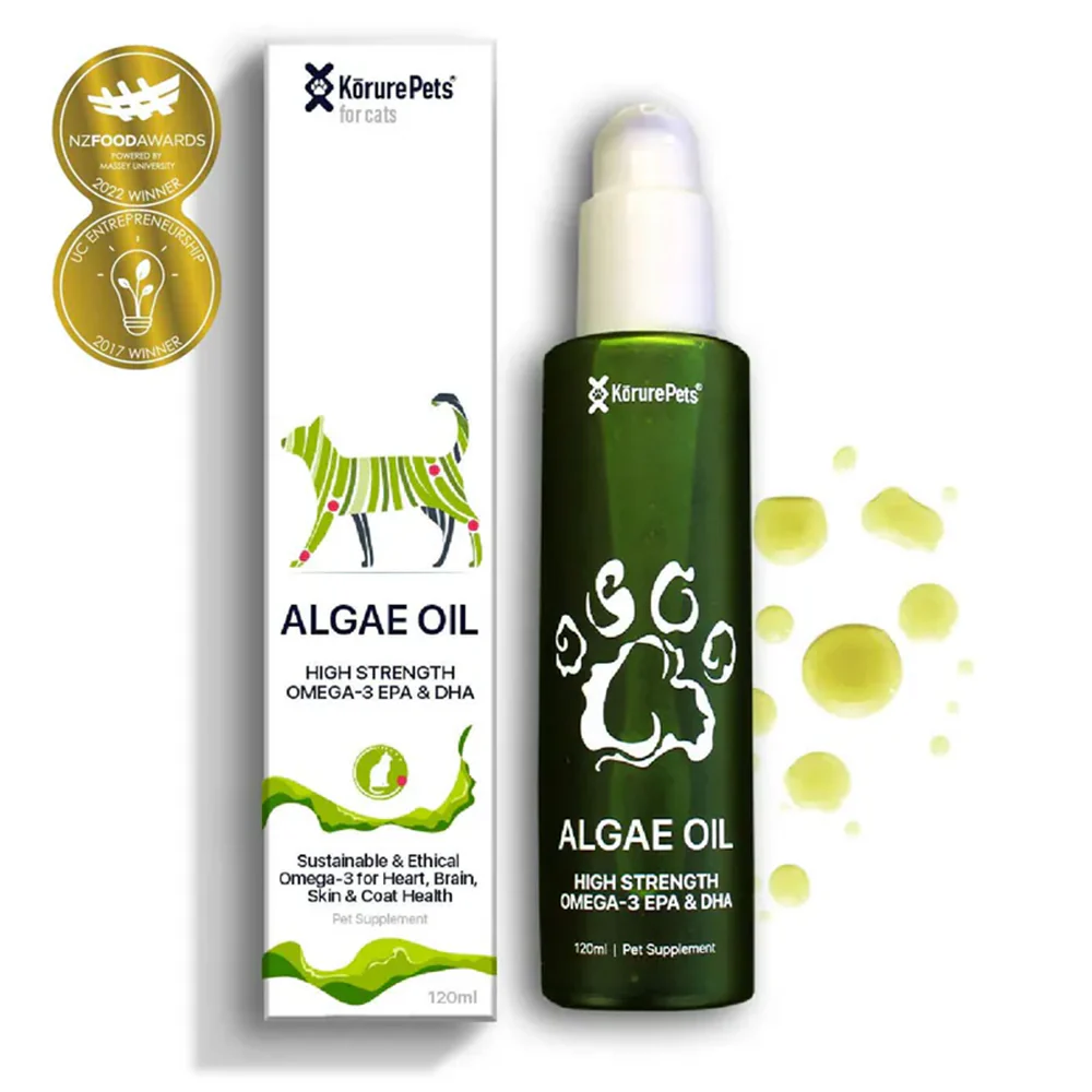 KORURE PETS Algae Oil Sustainable Omega-3 Supplement For Cats 120ml - Image 2