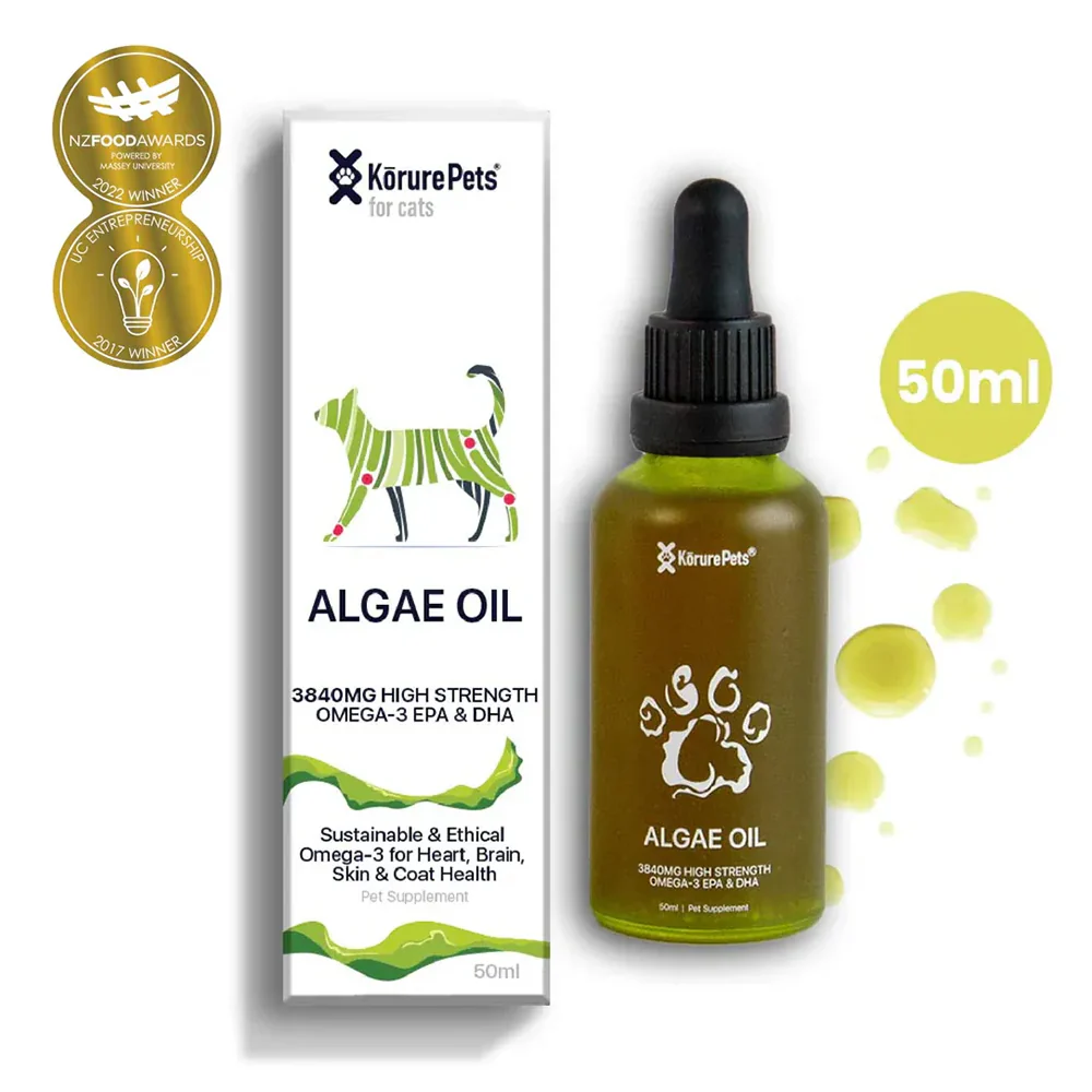 KORURE PETS Algae Oil Sustainable Omega-3 Supplement For Cats 50ml - Image 2