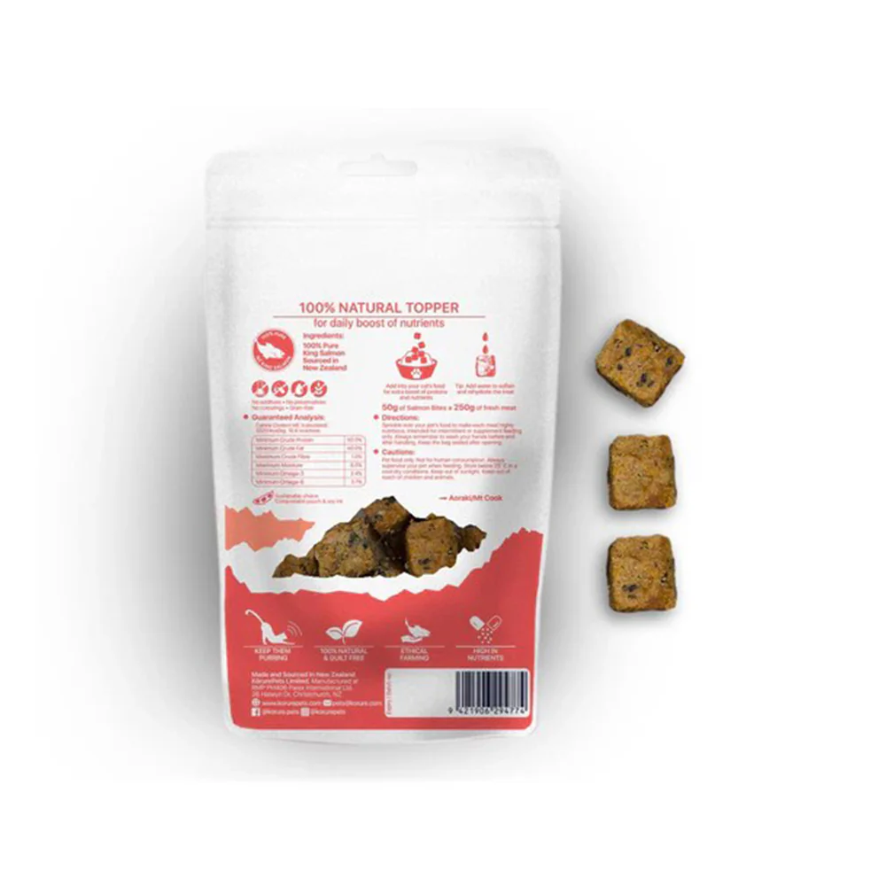 KORURE PETS NZ King Salmon Bites Cat Food Topper 50g - Image 5