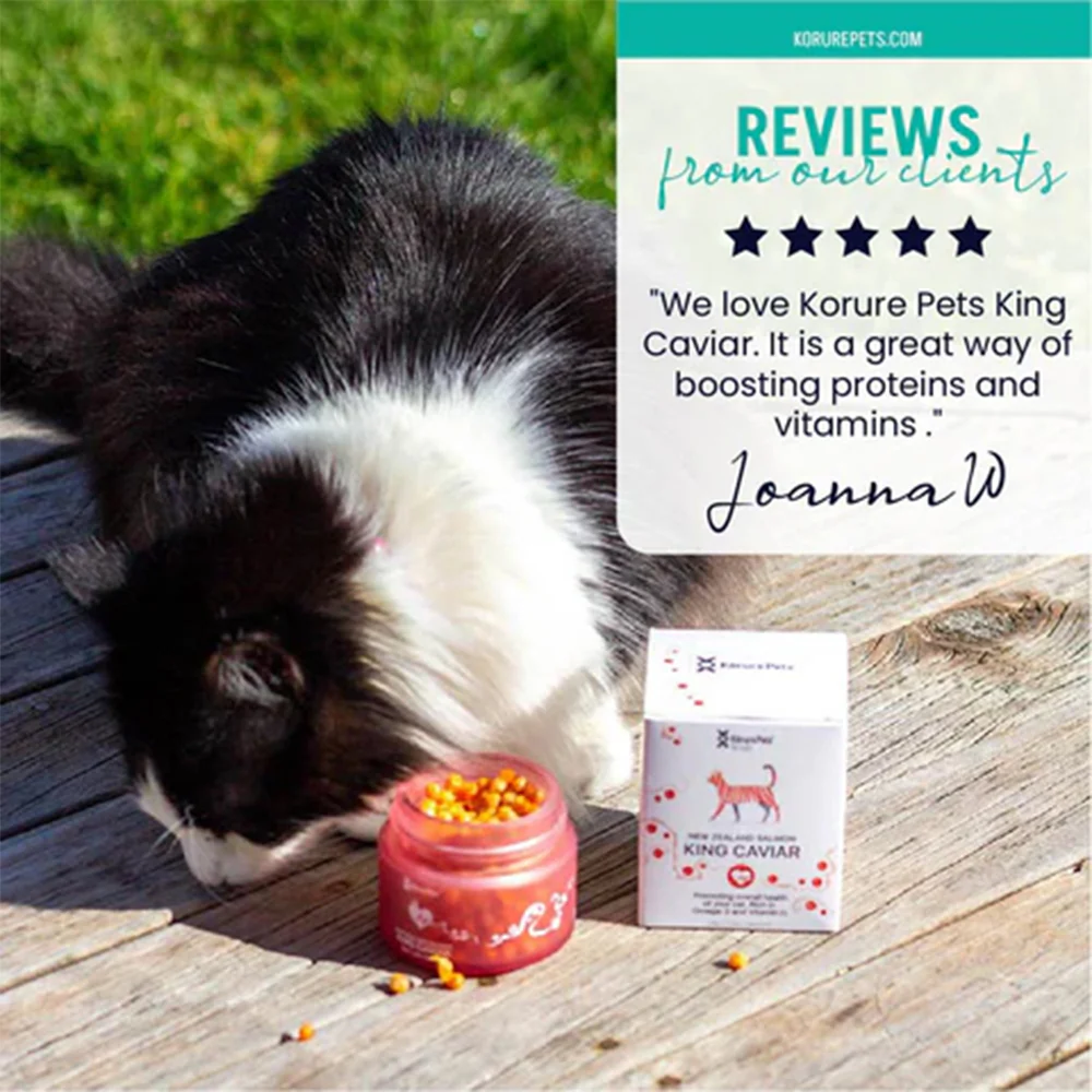 KORURE PETS NZ King Salmon Caviar Cardiovascular Health For Cats 30g - Image 5