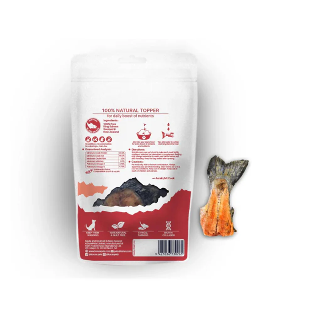 KORURE PETS NZ King Salmon Tails Dog Food Topper 50g - Image 3