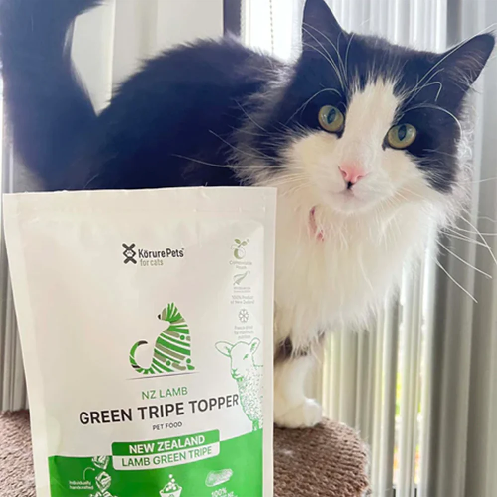 KORURE PETS NZ Lamb Green Tripe Cat Food Topper 40g - Image 3